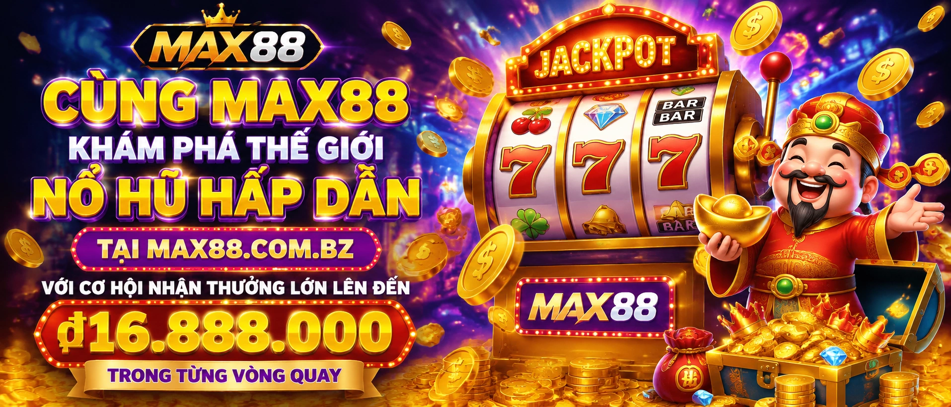 Khu Nổ Hũ max88 với giao diện danh mục nổi bật